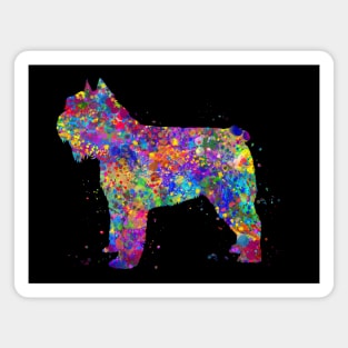 Bouvier des flandres dog watercolor Magnet